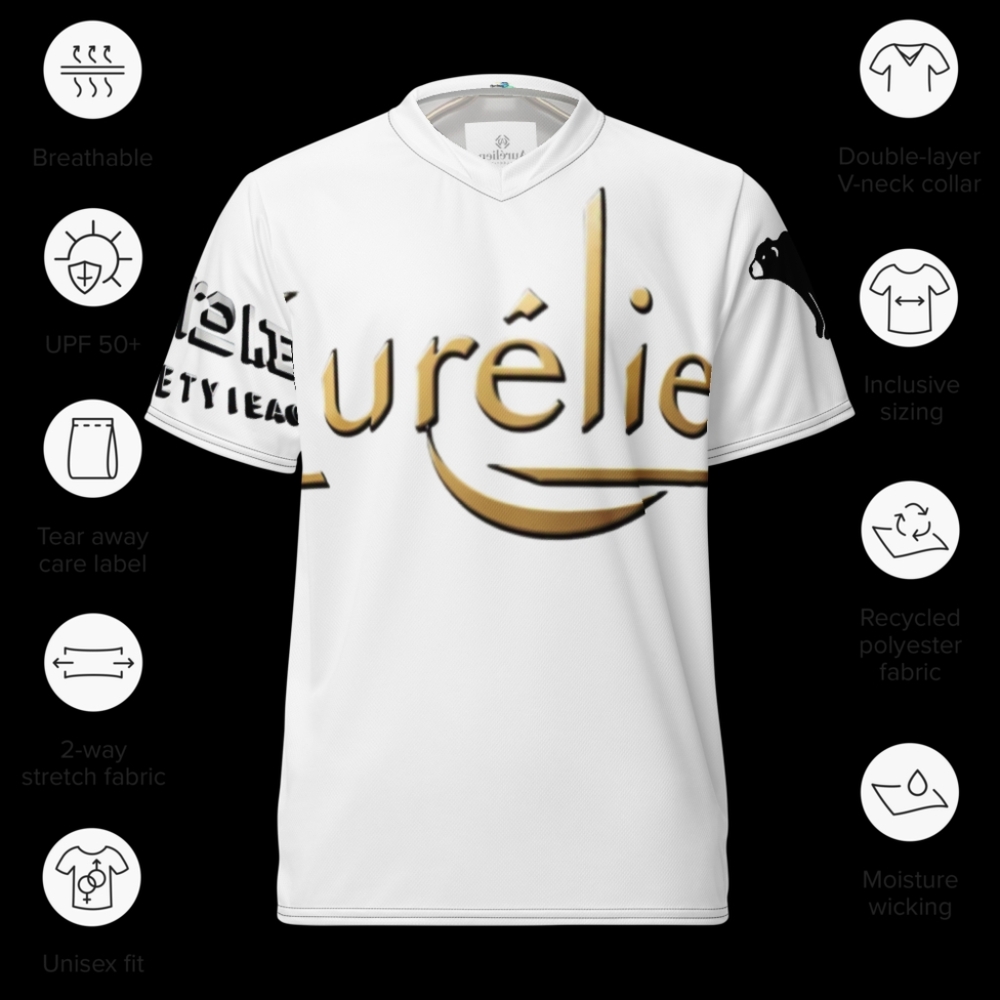 Auden White and Gold Jersey Shirt with Elegant Design
